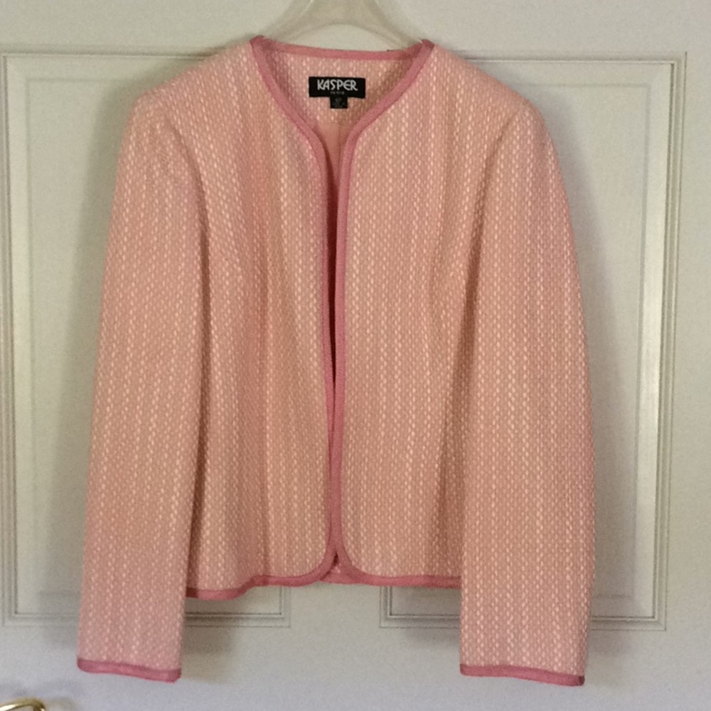 NWOT Kasper Jacket Pink & White Size 6P
